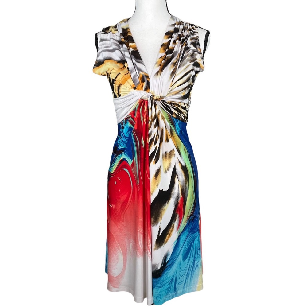 Joseph Ribkoff Colorful Twist Front Dress